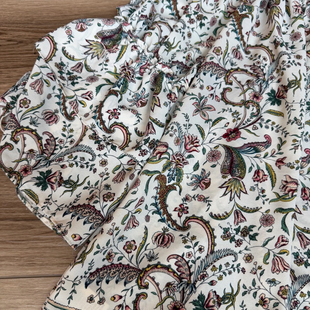 Off The Shoulder Floral Paisley Stretchy Top Max Studio Large - Picture 2 of 4